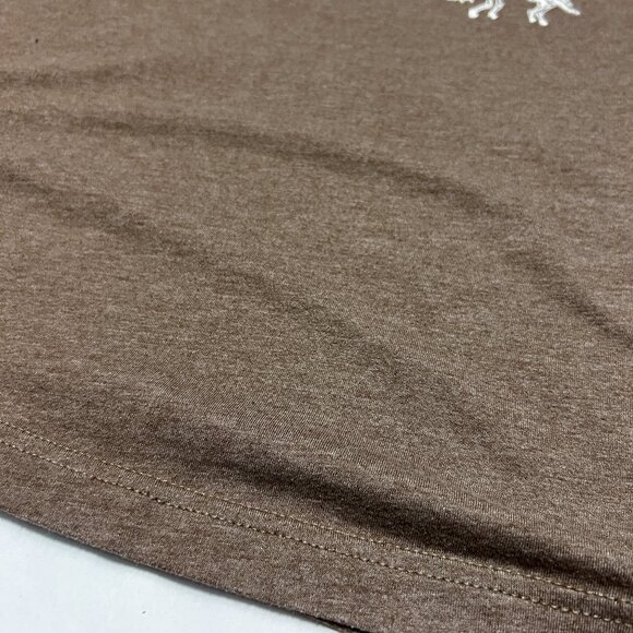 Bella Canvas Short Sleeve Brown Heather with Dinosaur Print Large - Picture 3 of 8